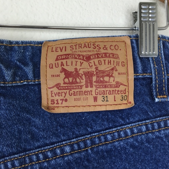 VTG LEVIS 517 30x29 High Waist Jeans USA MADE Fade - Picture 7 of 8